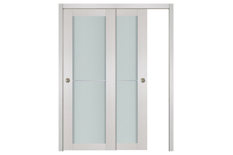 Nova 1 Lite 1H White Wenge Wood Laminated Modern Interior Door | ByPass Door