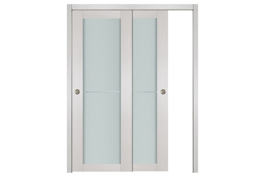 Nova 1 Lite 1H White Wenge Wood Laminated Modern Interior Door | ByPass Door