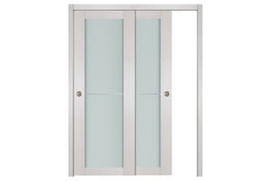 Nova 1 Lite 1H White Wenge Wood Laminated Modern Interior Door | ByPass Door | Buy Doors Online