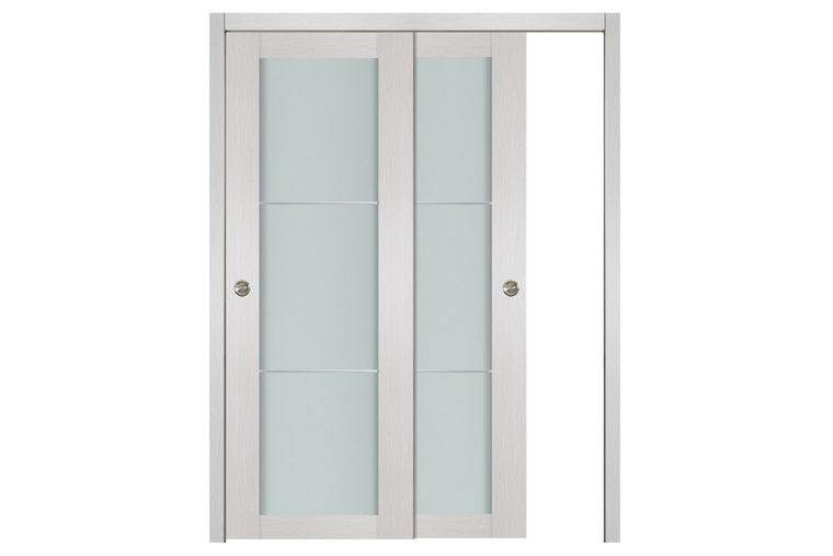 Nova 1 Lite 2H White Wenge Wood Laminated Modern Interior Door | ByPass Door