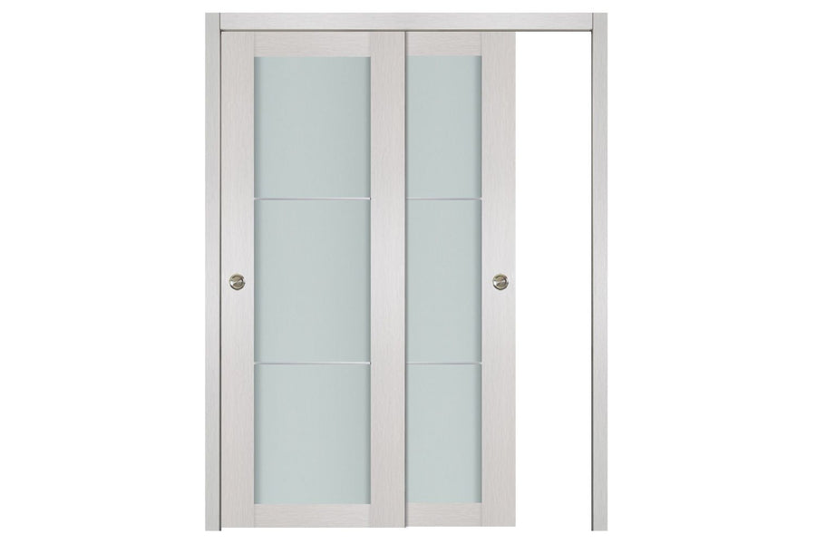 Nova 1 Lite 2H White Wenge Wood Laminated Modern Interior Door | ByPass Door