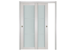 Nova 1 Lite 2H White Wenge Wood Laminated Modern Interior Door | ByPass Door | Buy Doors Online