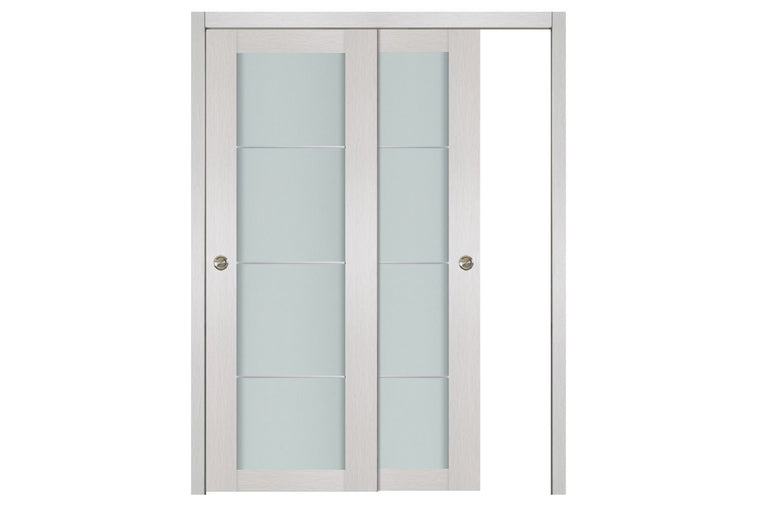 Nova 1 Lite 3H White Wenge Wood Laminated Modern Interior Door | ByPass Door