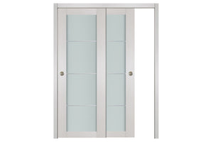 Nova 1 Lite 3H White Wenge Wood Laminated Modern Interior Door | ByPass Door | Buy Doors Online