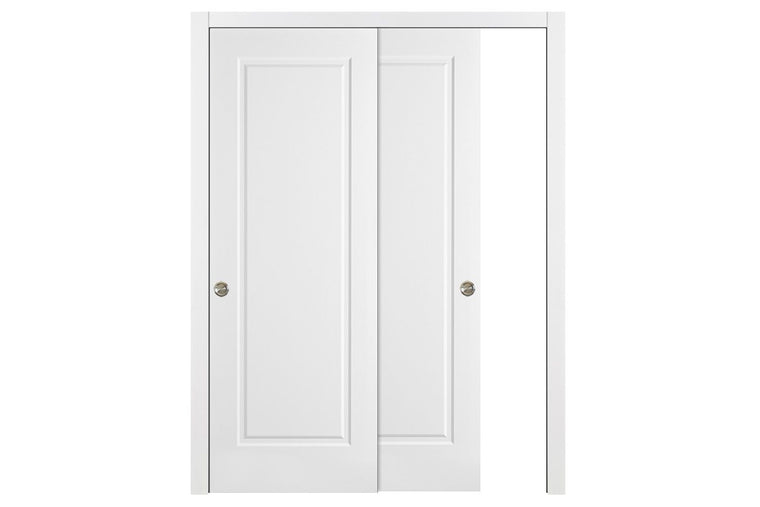 Nova 1 Panel Soft White Laminated Traditional Interior Door | ByPass Door