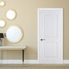 Nova 2 Panel Arched Soft White Laminated Traditional Interior Door | Buy Doors Online