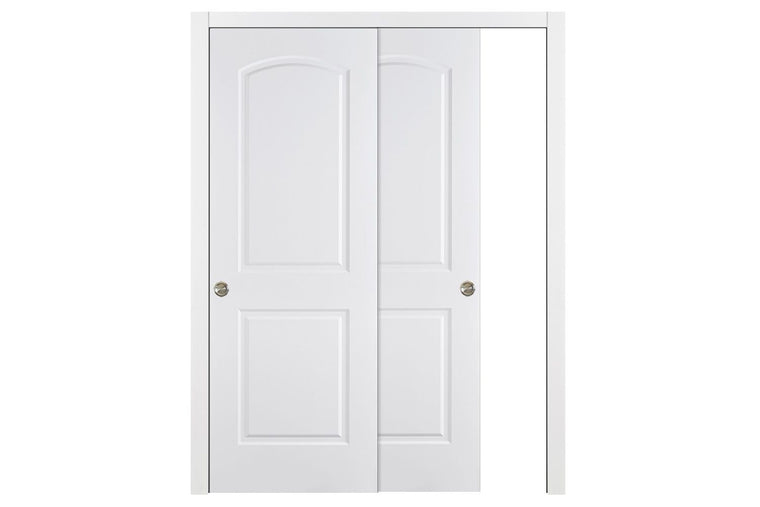 Nova 2 Panel Arched Soft White Laminated Traditional Interior Door | ByPass Door