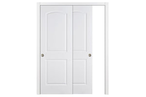 Nova 2 Panel Arched Soft White Laminated Traditional Interior Door | ByPass Door | Buy Doors Online