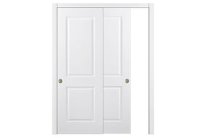 Nova 2 Panel Square Soft White Laminated Traditional interior Door | ByPass Door | Buy Doors Online