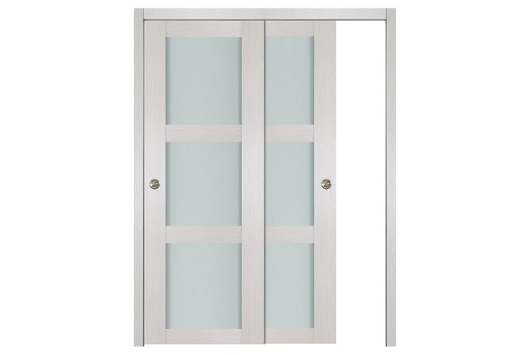 Nova 3 Lite White Wenge Wood Laminated Modern Interior Door | ByPass Door