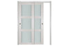 Nova 3 Lite White Wenge Wood Laminated Modern Interior Door | ByPass Door | Buy Doors Online