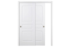 Nova 3 Panel Soft White Laminated Traditional interior Door | ByPass Door | Buy Doors Online