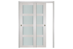 Nova 4 Lite White Wenge Wood Laminated Modern Interior Door | ByPass Door | Buy Doors Online