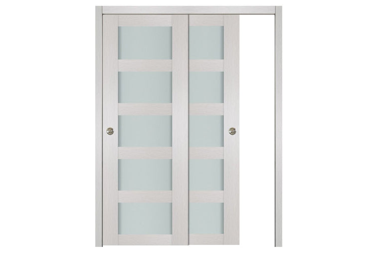 Nova 5 Lite White Wenge Wood Laminated Modern Interior Door | ByPass Door