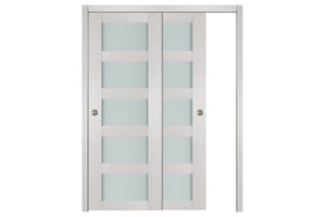 Nova 5 Lite White Wenge Wood Laminated Modern Interior Door | ByPass Door | Buy Doors Online