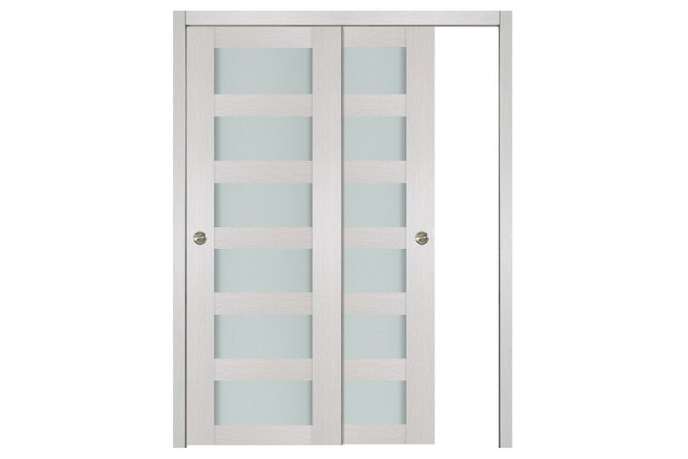 Nova 6 Lite White Wenge Wood Laminated Modern Interior Door | ByPass Door