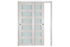 Nova 6 Lite White Wenge Wood Laminated Modern Interior Door | ByPass Door | Buy Doors Online