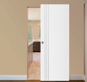 Nova Glam G-Pro 004 Soft White Laminated Modern Interior Door | Magic Door | Buy Doors Online