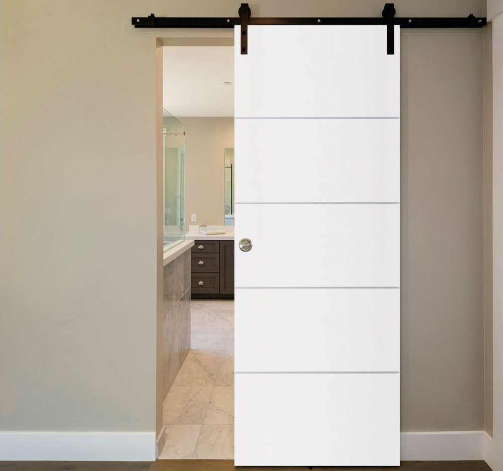 Nova Glam G-Pro 010 Soft White Laminated Modern Interior Door | Barn Door