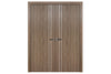 Nova HG-002V Dark Aloe Wood Laminated Modern Interior Door | Buy Doors Online