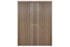 Nova HG-002V Dark Aloe Wood Laminated Modern Interior Door | Buy Doors Online