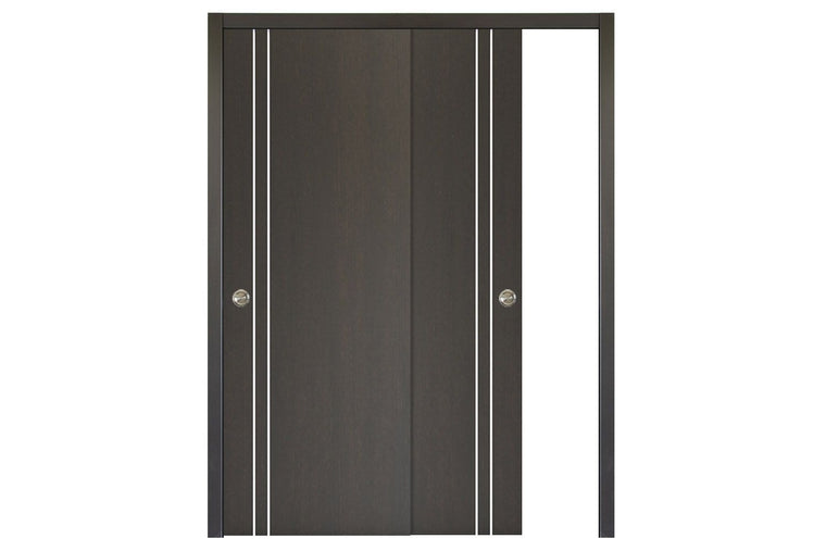 Nova HG-002V Japan Oak Laminated Modern Interior Door | ByPass Door
