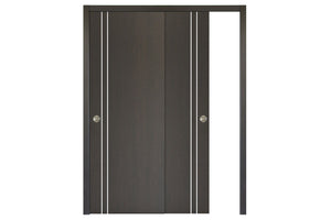 Nova HG-002V Japan Oak Laminated Modern Interior Door | ByPass Door | Buy Doors Online