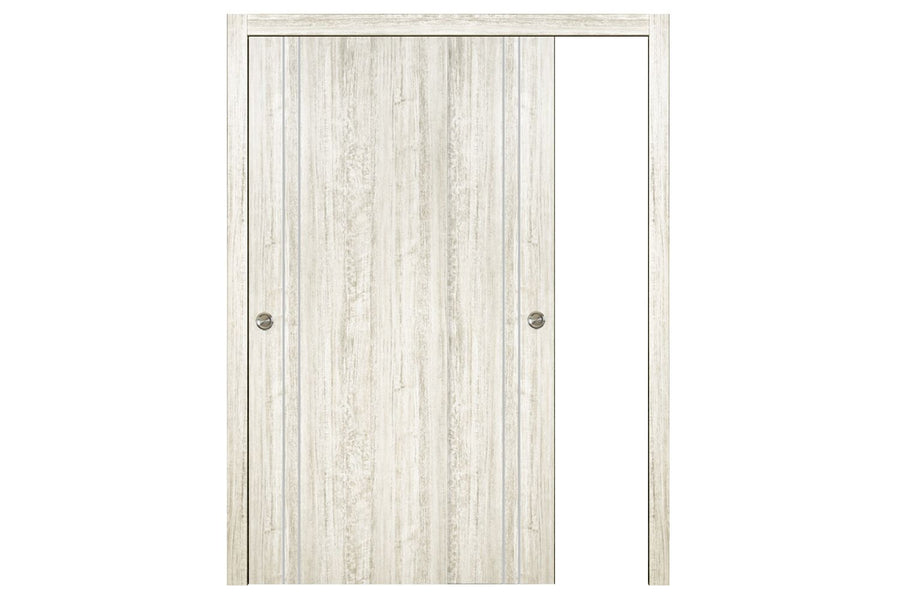 Nova HG-002V Light Aloe Wood Laminated Modern Interior Door | ByPass Door