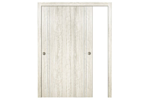 Nova HG-002V Light Aloe Wood Laminated Modern Interior Door | ByPass Door | Buy Doors Online