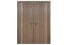 Nova HG-002VR Dark Aloe Wood Laminated Modern Interior Door | Buy Doors Online