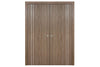 Nova HG-002VR Dark Aloe Wood Laminated Modern Interior Door | Buy Doors Online