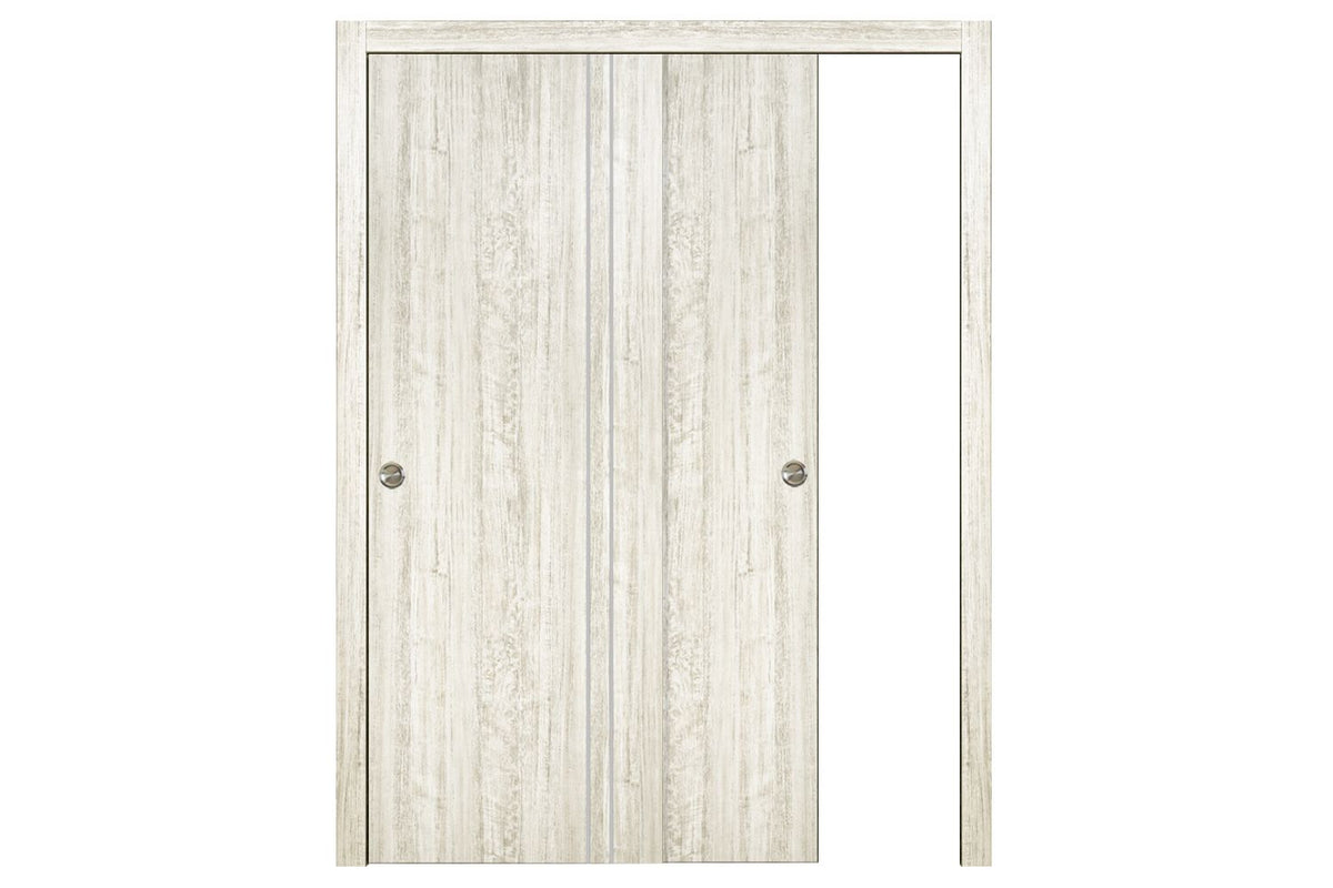 Nova HG-002VR Light Aloe Wood Laminated Modern Interior Door | ByPass Door