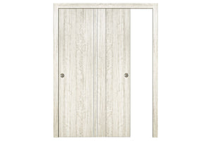 Nova HG-002VR Light Aloe Wood Laminated Modern Interior Door | ByPass Door | Buy Doors Online