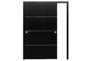 Nova HG008 Black Ash Laminated Modern Interior Door | ByPass Door | Buy Doors Online