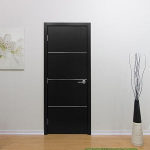 Nova HG008 Black Ash Laminated Modern Interior Door | Buy Doors Online