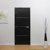 Nova HG008 Black Ash Laminated Modern Interior Door | Buy Doors Online