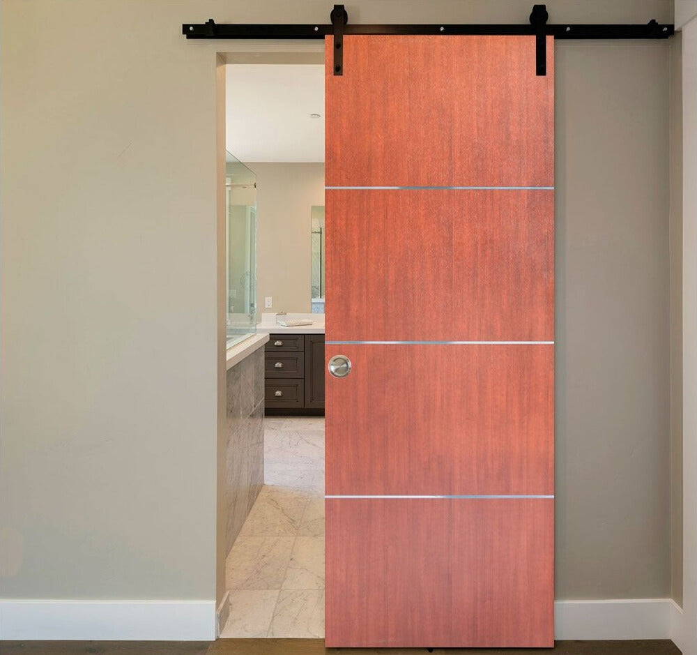 Nova HG008 Korean Mahogany Laminated Modern Interior Door | Barn Door