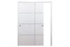 Nova HG008 White Drawing Laminated Modern Interior Door | ByPass Door | Buy Doors Online