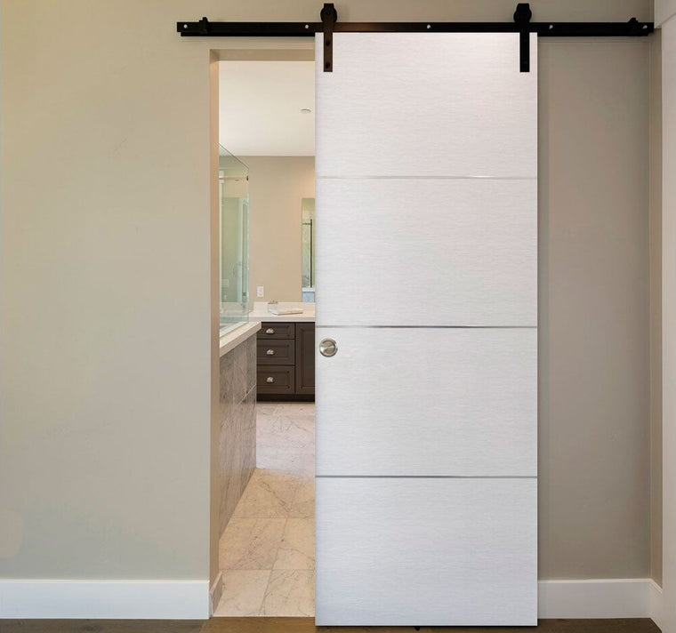 Nova HG008 White Wenge Laminated Modern Interior Door | Barn Door