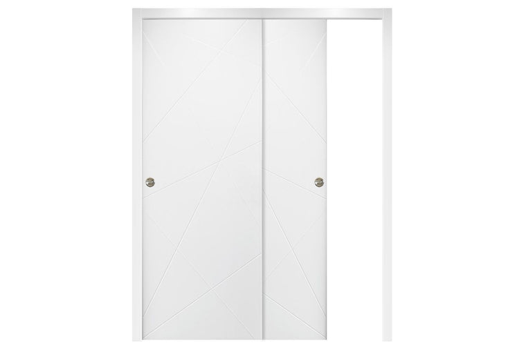 Nova HM419 Pure White Laminated Modern Interior Door | ByPass Door