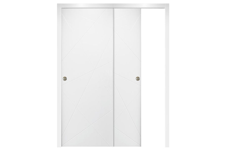Nova HM419 Pure White Laminated Modern Interior Door | ByPass Door