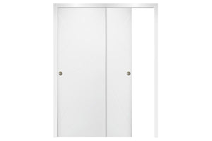 Nova HM419 Pure White Laminated Modern Interior Door | ByPass Door | Buy Doors Online
