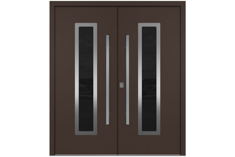 Nova Inox S1 Brown Exterior Door | Double Door
