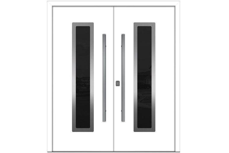 Nova Inox S1 White Exterior Door | Double Door