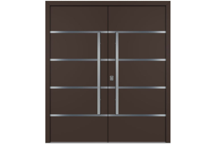 Nova Inox S3 Brown Exterior Door | Double Door