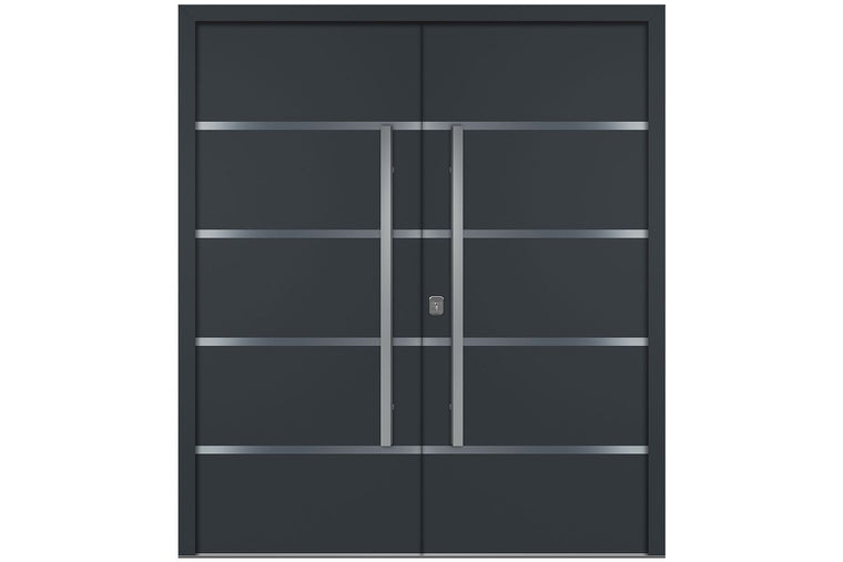 Nova Inox S3 Grey Exterior Door | Double Door