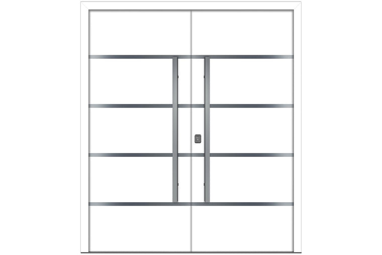Nova Inox S3 White Exterior Door | Double Door