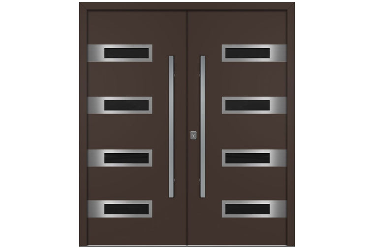 Nova Inox S4 Brown Exterior Door | Double Door