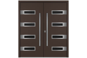 Nova Inox S4 Brown Exterior Door | Double Door | Buy Doors Online