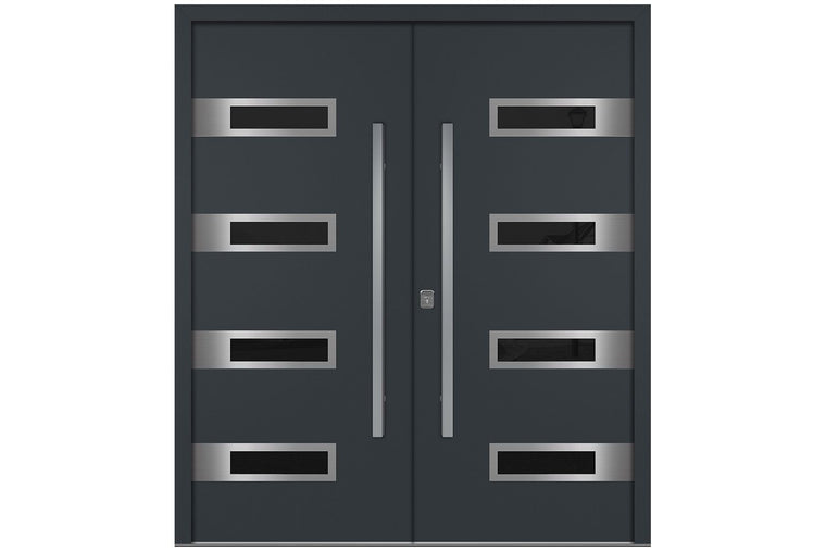 Nova Inox S4 Gray Exterior Door | Double Door